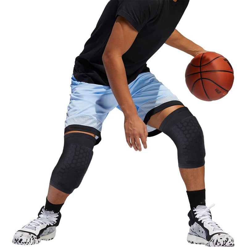 PISIQI Compression Collision Avoidance Knee Sleeve, 2 Sleeves, Black, M - Image 4
